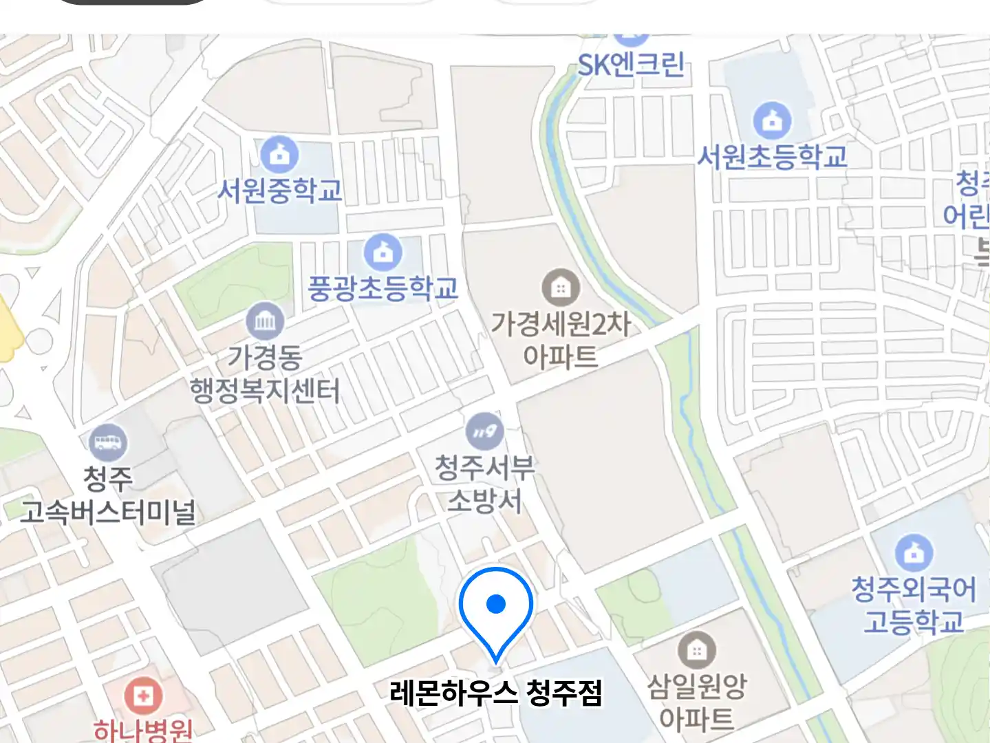 레몬하우스 청주점 위치