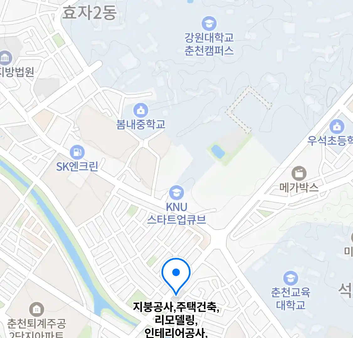 지붕공사,주택건축,리모델링,인테리어공사,조립식주택집수리 위치