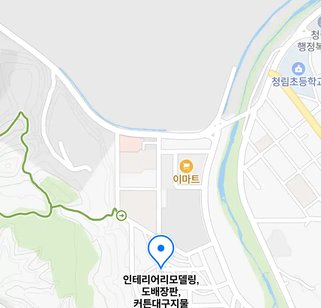 인테리어리모델링,도배장판,커튼대구지물 위치