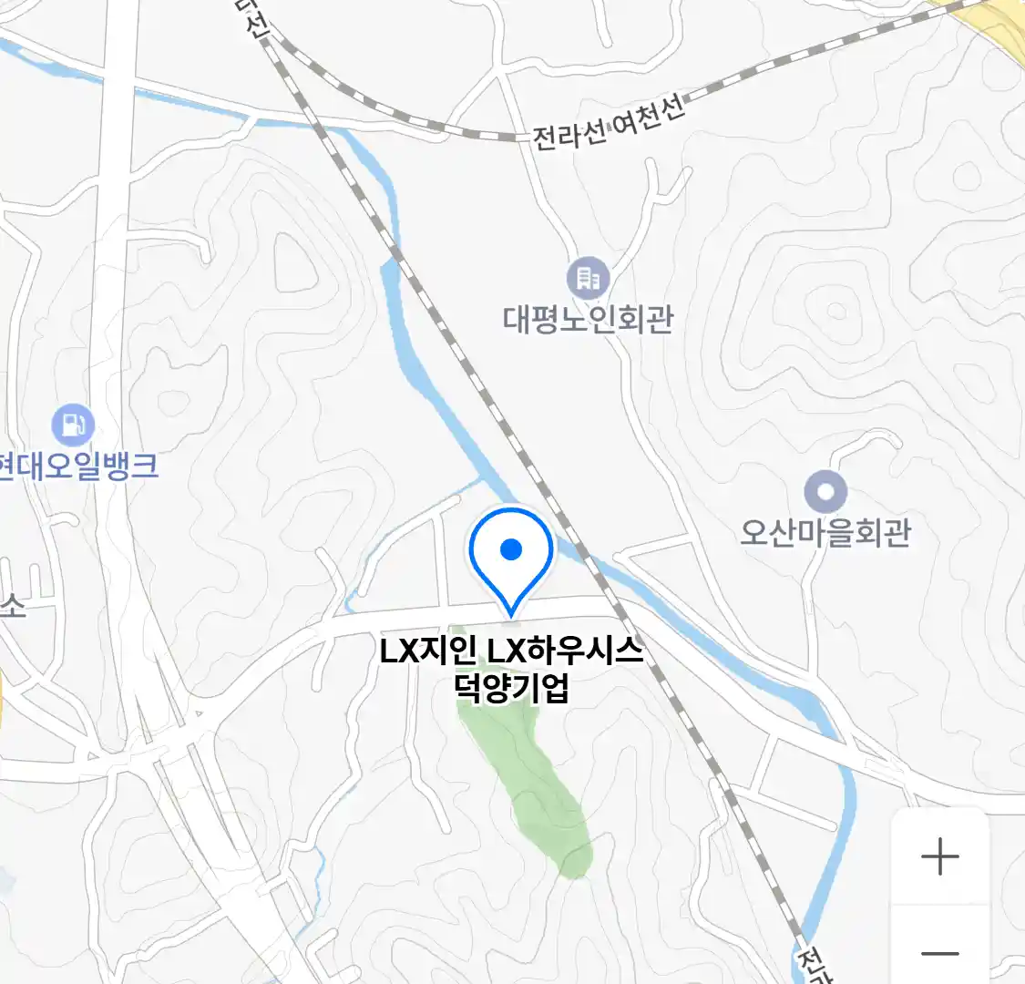 LX지인 LX하우시스 덕양기업 위치