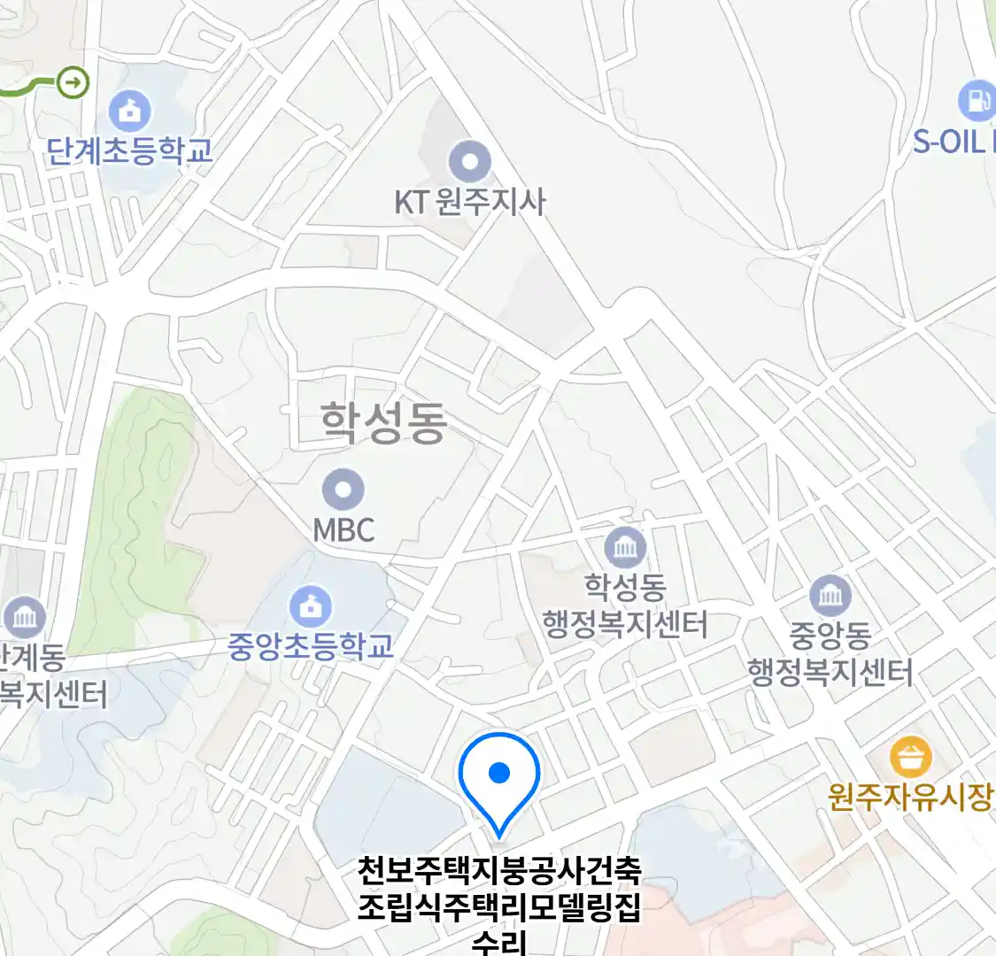 천보주택지붕공사건축조립식주택리모델링집수리 위치