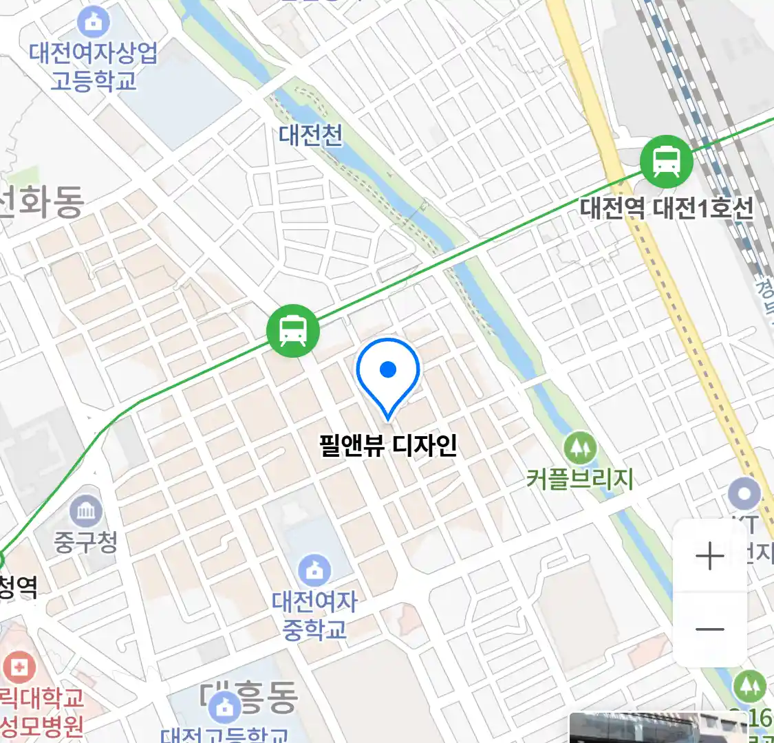필앤뷰 디자인 위치