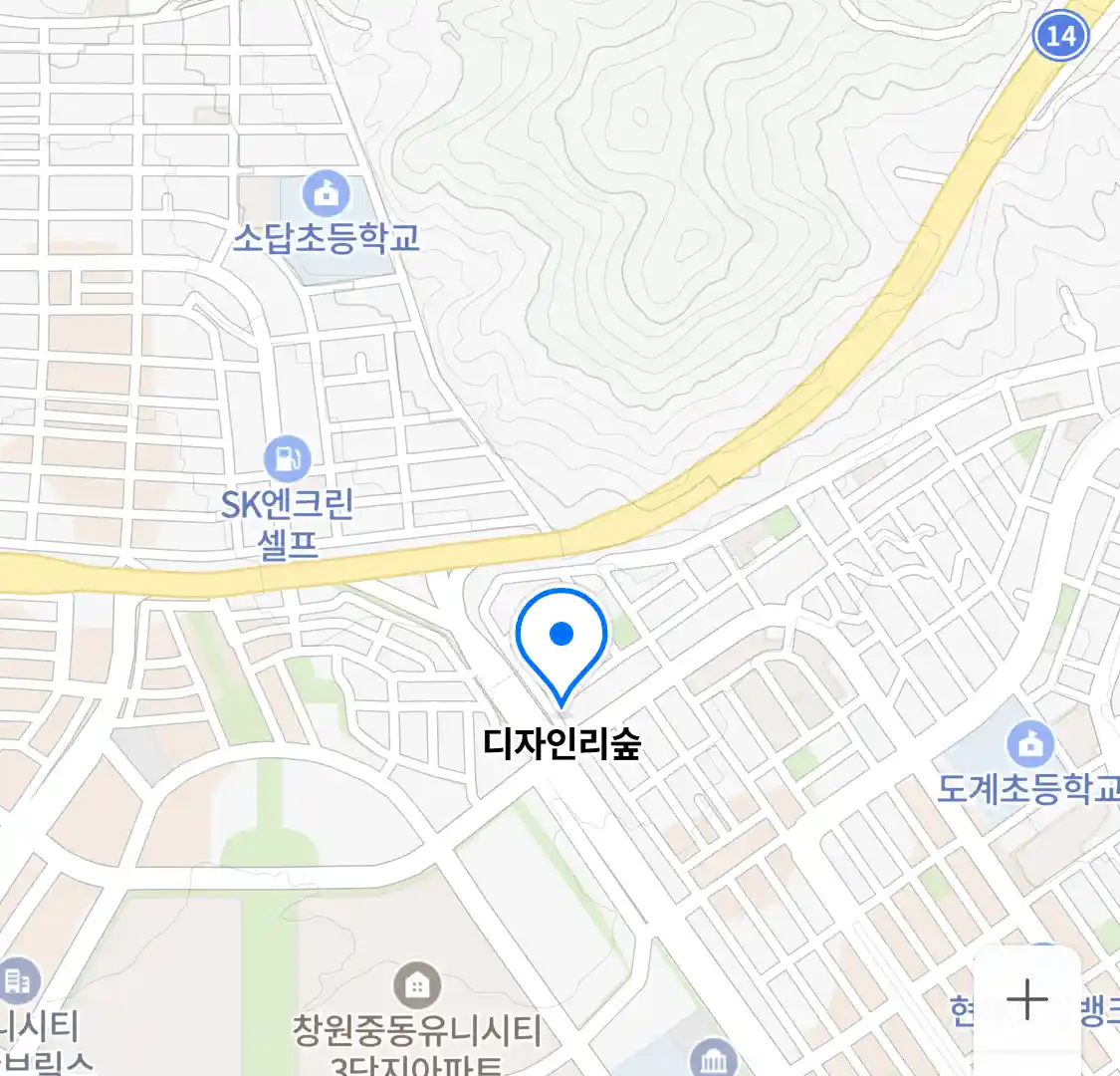 디자인리숲 지도