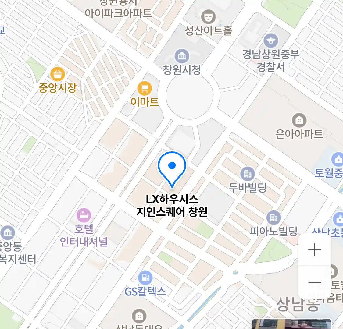 LX하우시스 지인스퀘어 창원 위치