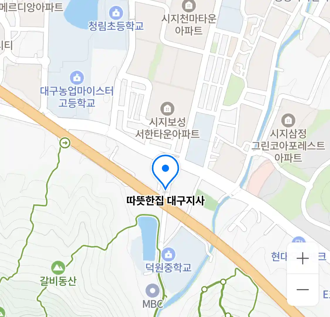 따뜻한집 대구지사 지도