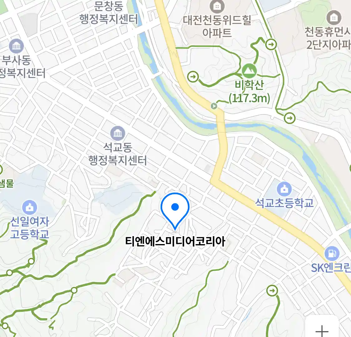 티엔에스미디어코리아 위치