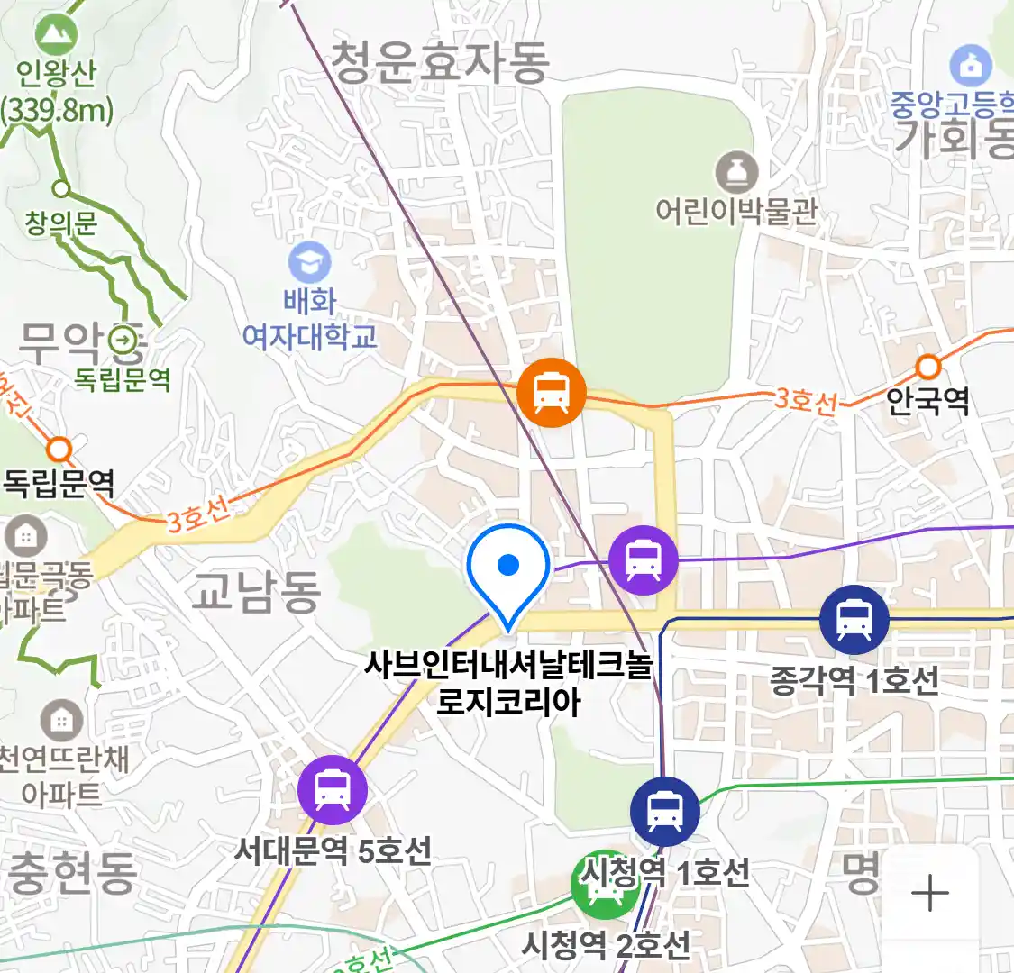 사브인터내셔날테크놀로지코리아 위치