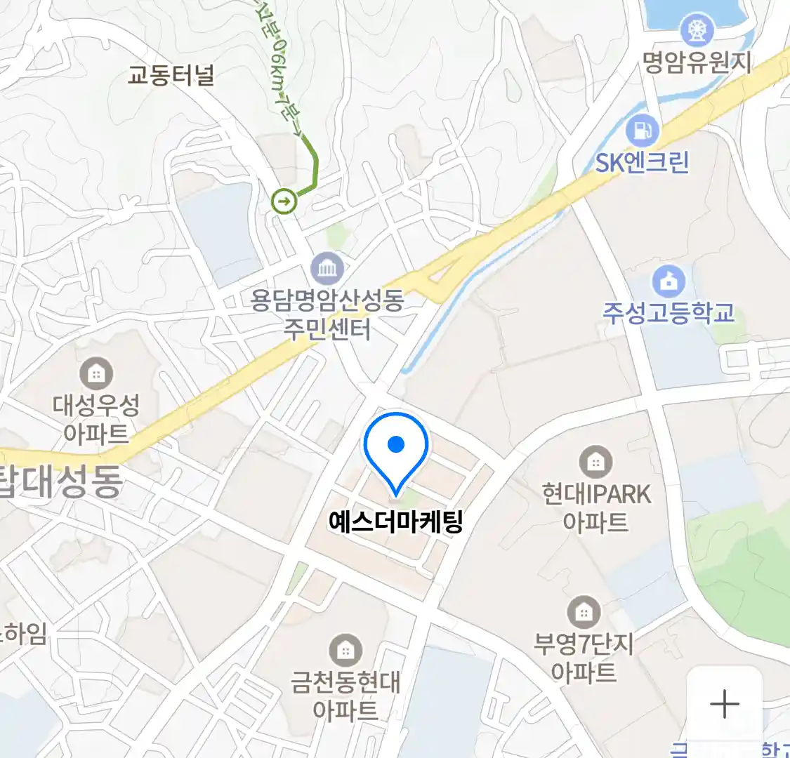 예스더마케팅 위치