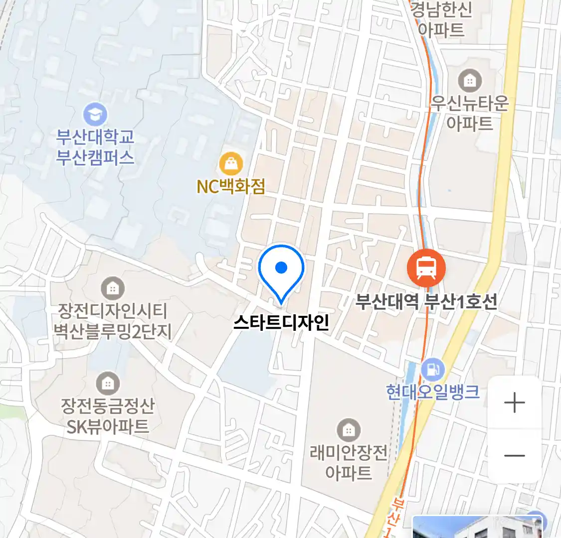 스타트디자인 위치