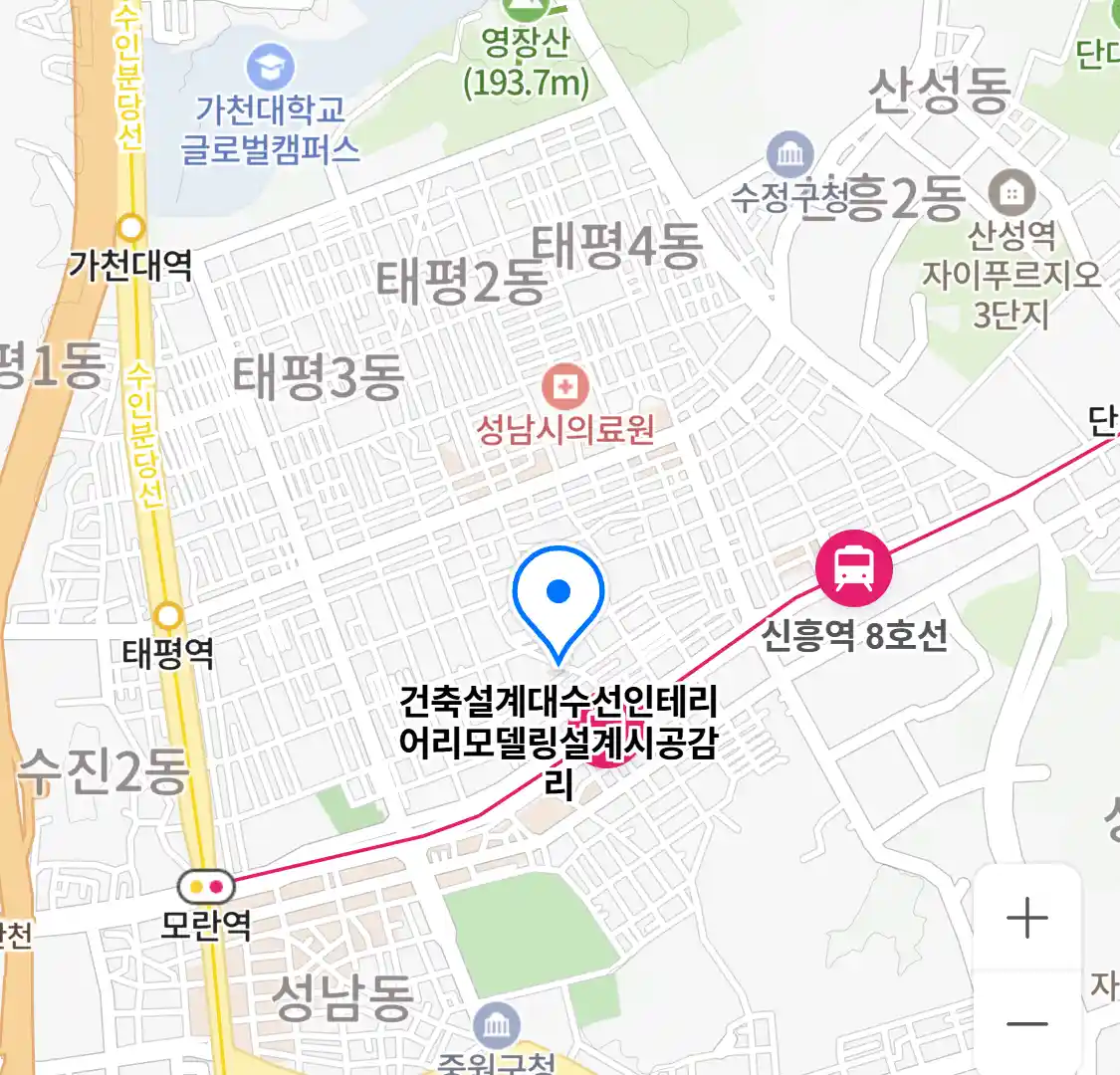 건축설계대수선인테리어리모델링설계시공감리 업체 위치