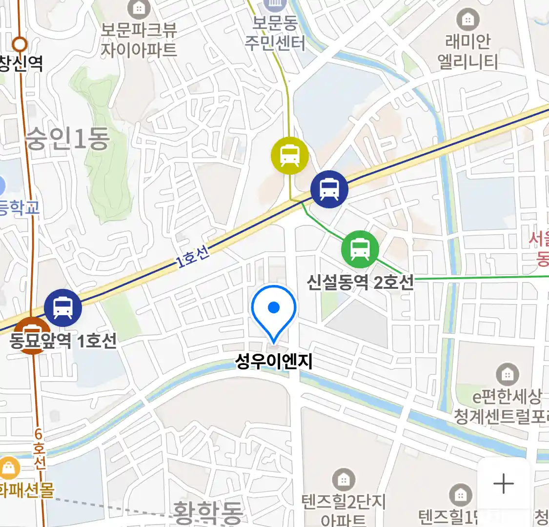 성우이엔지 위치