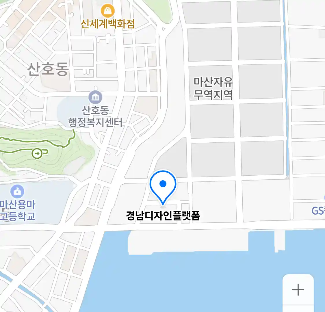 경남디자인플랫폼 지도