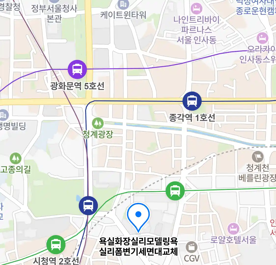 욕실화장실리모델링욕실리폼변기세면대교체 (소공동) 위치