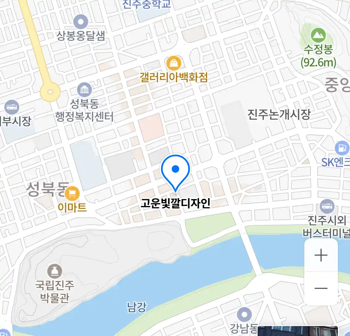 고운빛깔디자인 위치